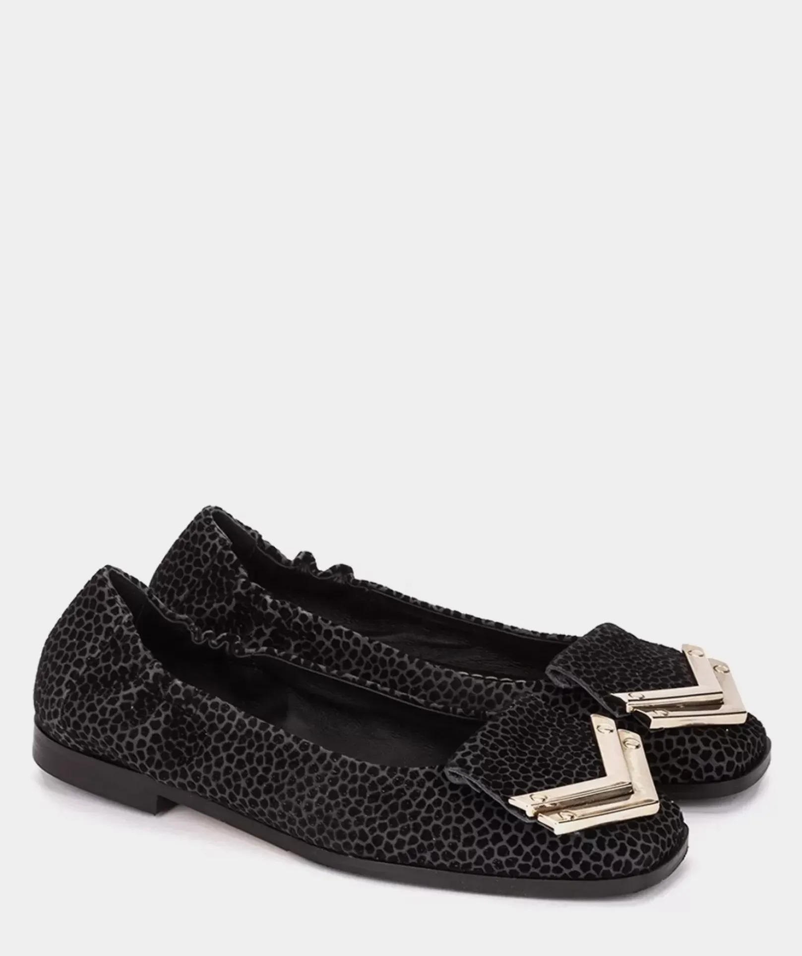 Chaussure Pedro Miralles Bailarinas De Ante Animal Print Girafina Grigio