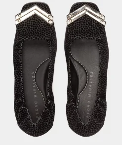 Chaussure Pedro Miralles Bailarinas De Ante Animal Print Girafina Grigio