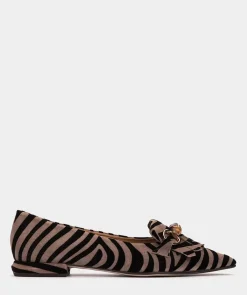 Chaussure Pedro Miralles Ballerines En Cuir Avec Motif Animalier Zebra Acero