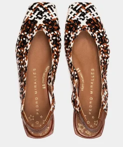 Chaussure Pedro Miralles Ballerines En Cuir Tresse Trenza Negro