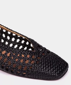 Chaussure Pedro Miralles Ballerines En Cuir Tresse Trenza Negro