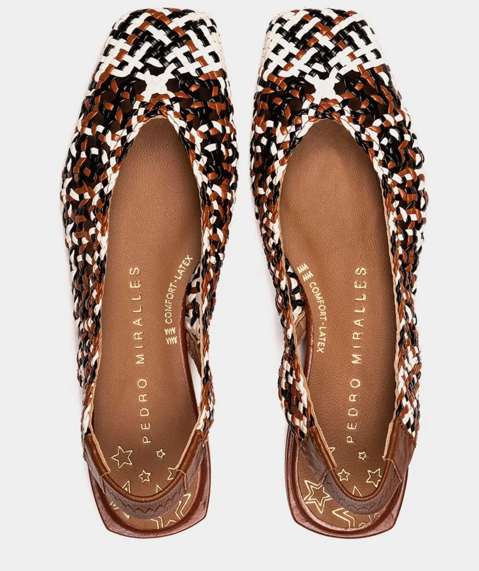 Chaussure Pedro Miralles Ballerines En Cuir Tresse Trenza Multi Azules