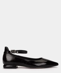 Chaussure Pedro Miralles Ballerines En Cuir Verni En Noir Reflex Negro