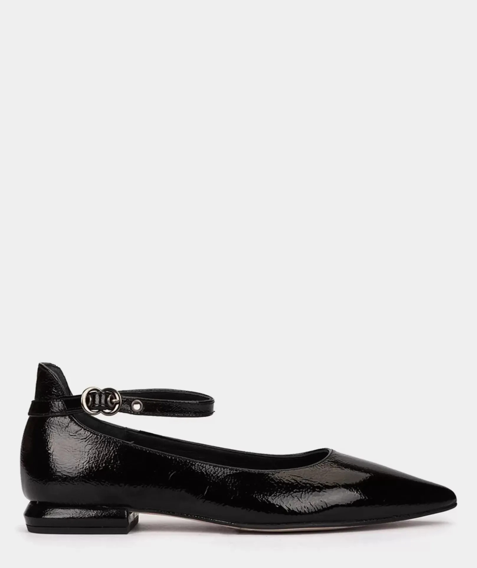 Chaussure Pedro Miralles Ballerines En Cuir Verni En Noir Reflex Negro