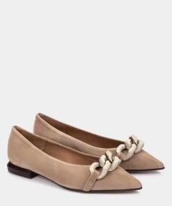 Chaussure Pedro Miralles Ballerines En Daim Amalfi Sabbia