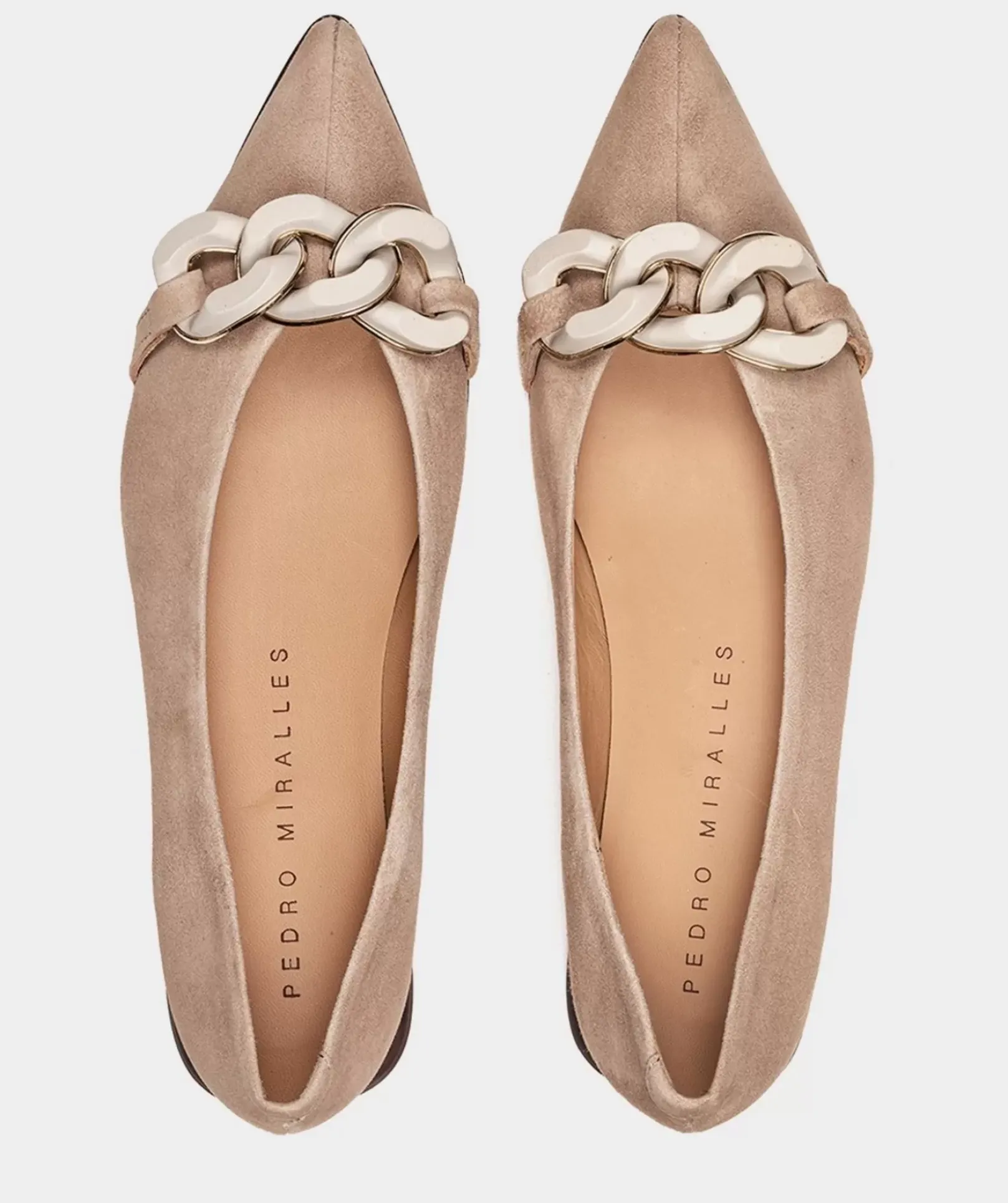 Chaussure Pedro Miralles Ballerines En Daim Amalfi Sabbia