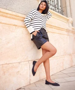 Chaussure Pedro Miralles Ballerines En Tissu Noir Avec Details Brillants Ante Strech Negro