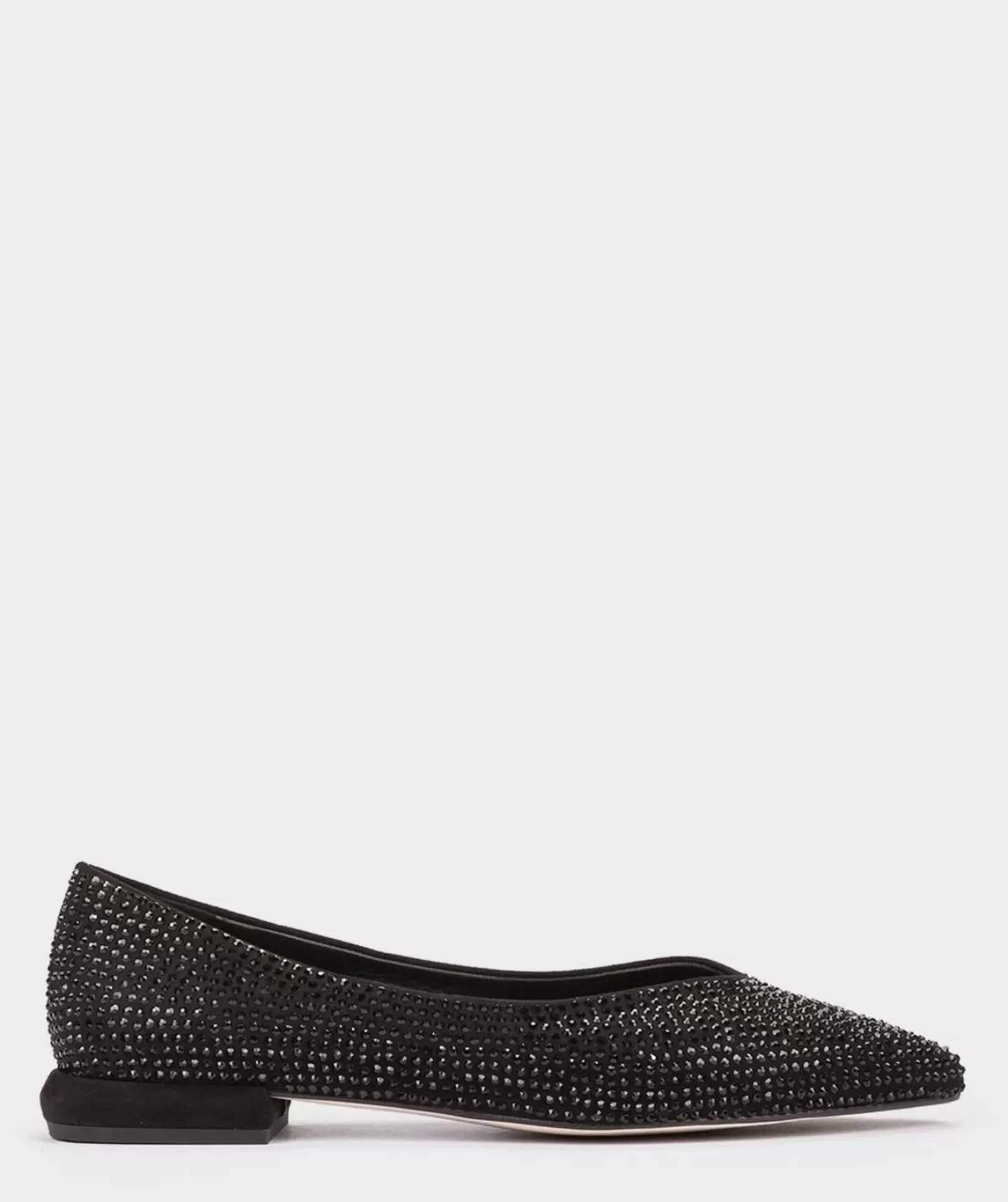 Chaussure Pedro Miralles Ballerines En Tissu Noir Avec Details Brillants Ante Strech Negro