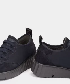 Chaussure Pedro Miralles Basket En Cuir Et Textile Meme Marino