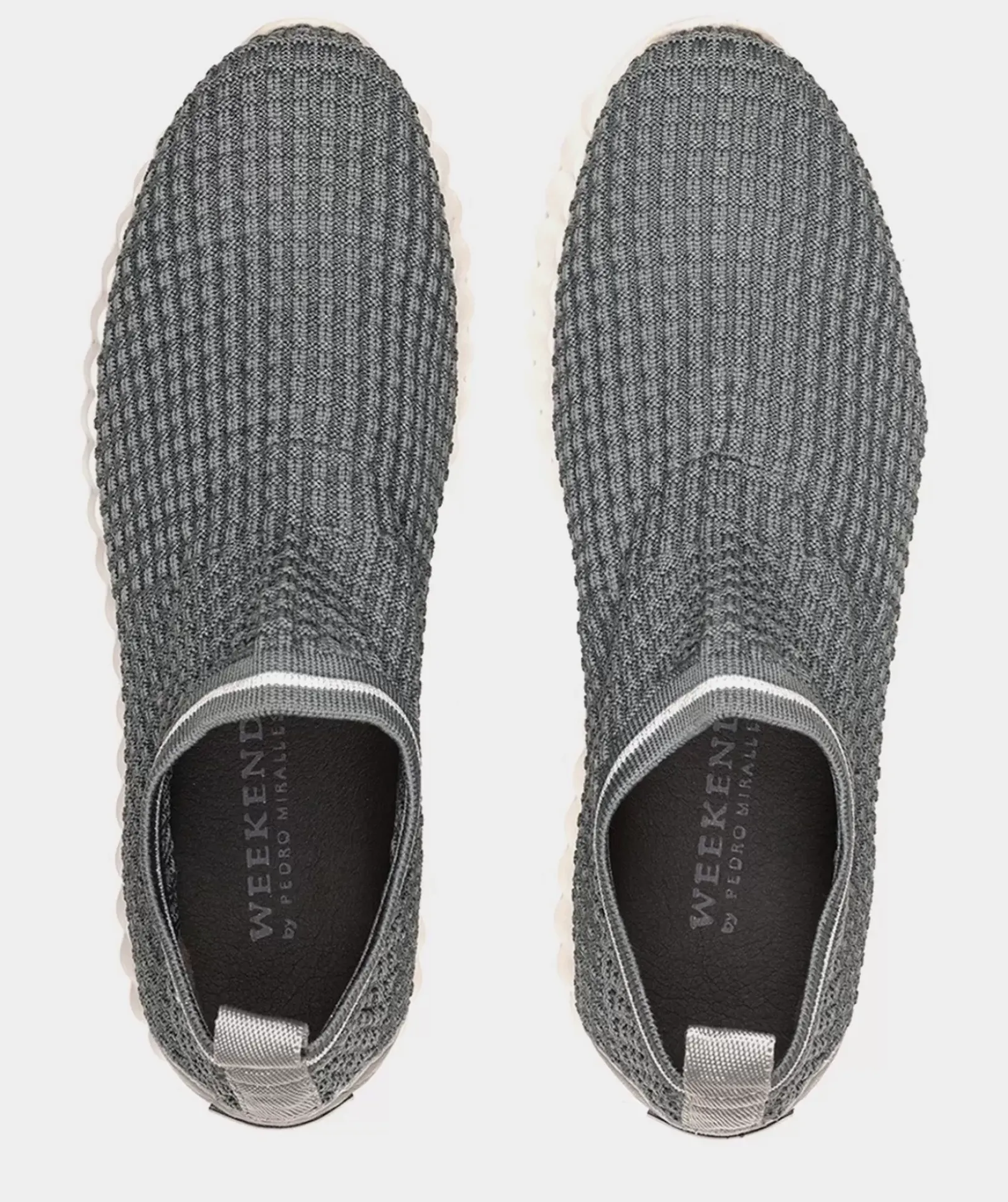 Chaussure Pedro Miralles Baskets Chaussettes En Tissu Avec Detail Brillant Sur La Cheville Short Sock Taupe