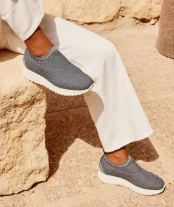 Chaussure Pedro Miralles Baskets Chaussettes En Tissu Avec Detail Brillant Sur La Cheville Short Sock Negro