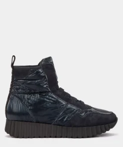 Chaussure Pedro Miralles Baskets De Style Bottillon En Cuir Et Textile. Paraguas Navy