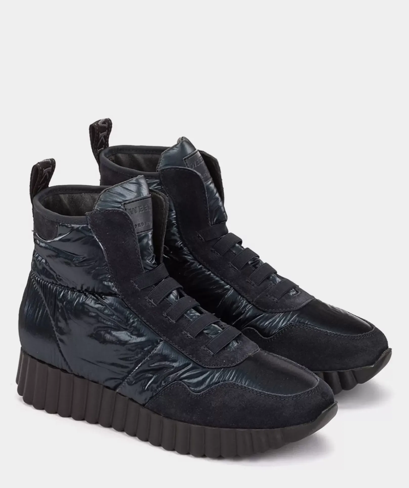 Chaussure Pedro Miralles Baskets De Style Bottillon En Cuir Et Textile. Paraguas Navy