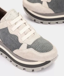 Chaussure Pedro Miralles Baskets En Cuir Bleu. Velour Artico