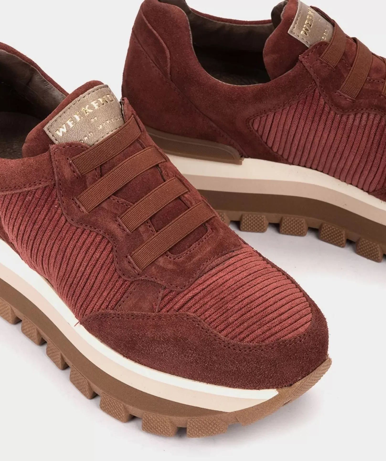 Chaussure Pedro Miralles Baskets En Cuir Bordeaux Velour Rust