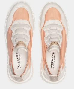 Chaussure Pedro Miralles Baskets En Cuir Et Tissu Ripstop Salmon