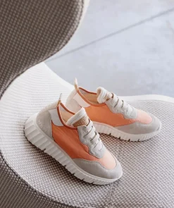 Chaussure Pedro Miralles Baskets En Cuir Et Tissu Ripstop Beige