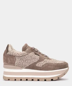 Chaussure Pedro Miralles Baskets En Cuir Fendu Et Peau De Mouton Velour Tasso