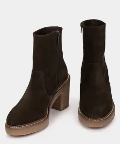 Chaussure Pedro Miralles Botin De Serraje Con Tacon Y Plataforma Velour Thime