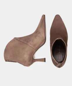 Chaussure Pedro Miralles Botines De Tacon Confeccionados En Ante De Color Crudo Amalfi Acero