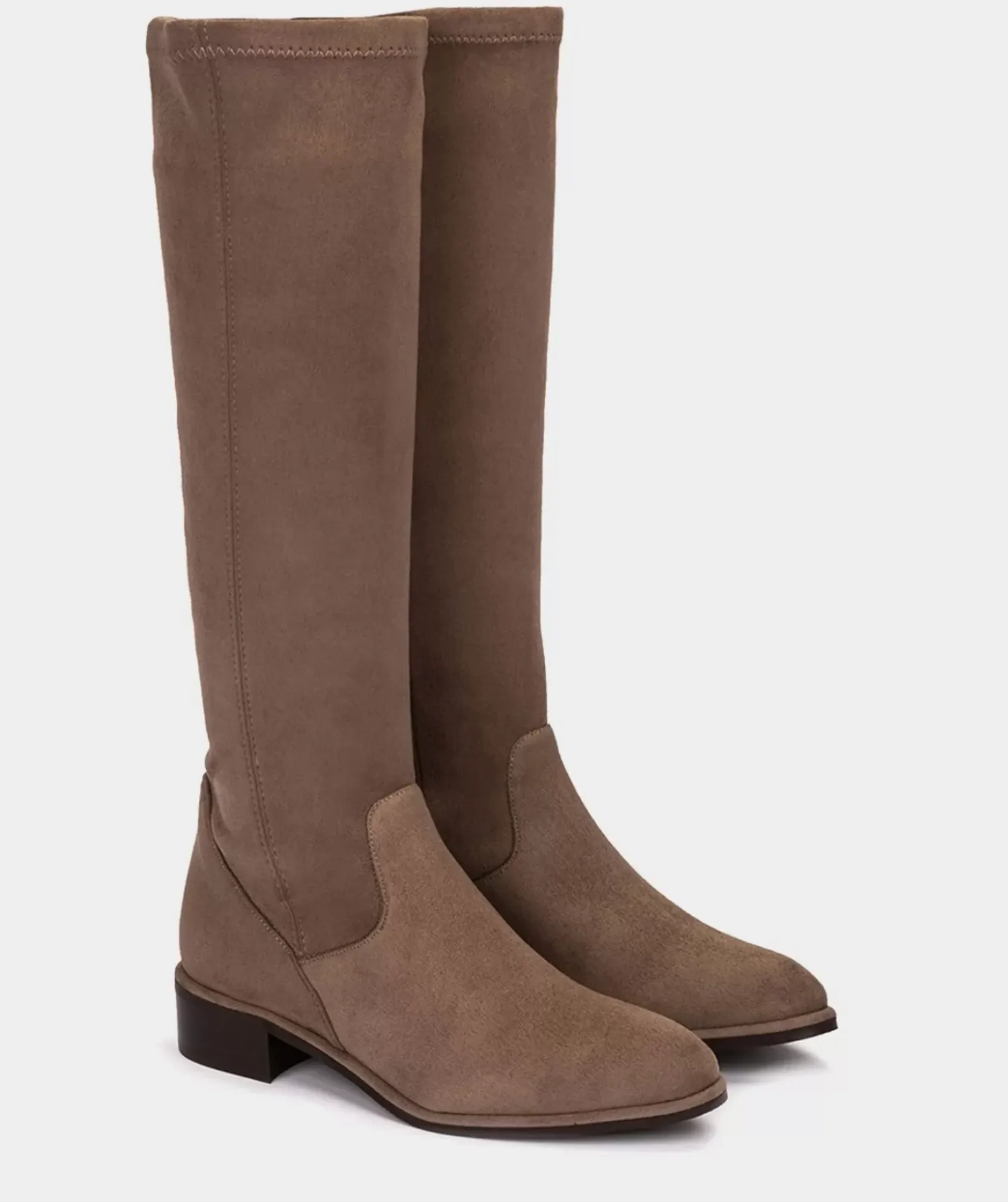 Chaussure Pedro Miralles Botte En Cuir Vegetalien Elastique De Couleur Taupe Ante Strech Taupe