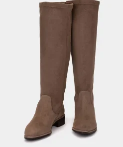 Chaussure Pedro Miralles Botte En Cuir Vegetalien Elastique De Couleur Taupe Ante Strech Taupe