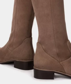 Chaussure Pedro Miralles Botte En Cuir Vegetalien Elastique De Couleur Taupe Ante Strech Taupe