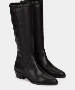 Chaussure Pedro Miralles Botte En Cuir Vegetalien De Couleur Noire Supreme Strech Negro