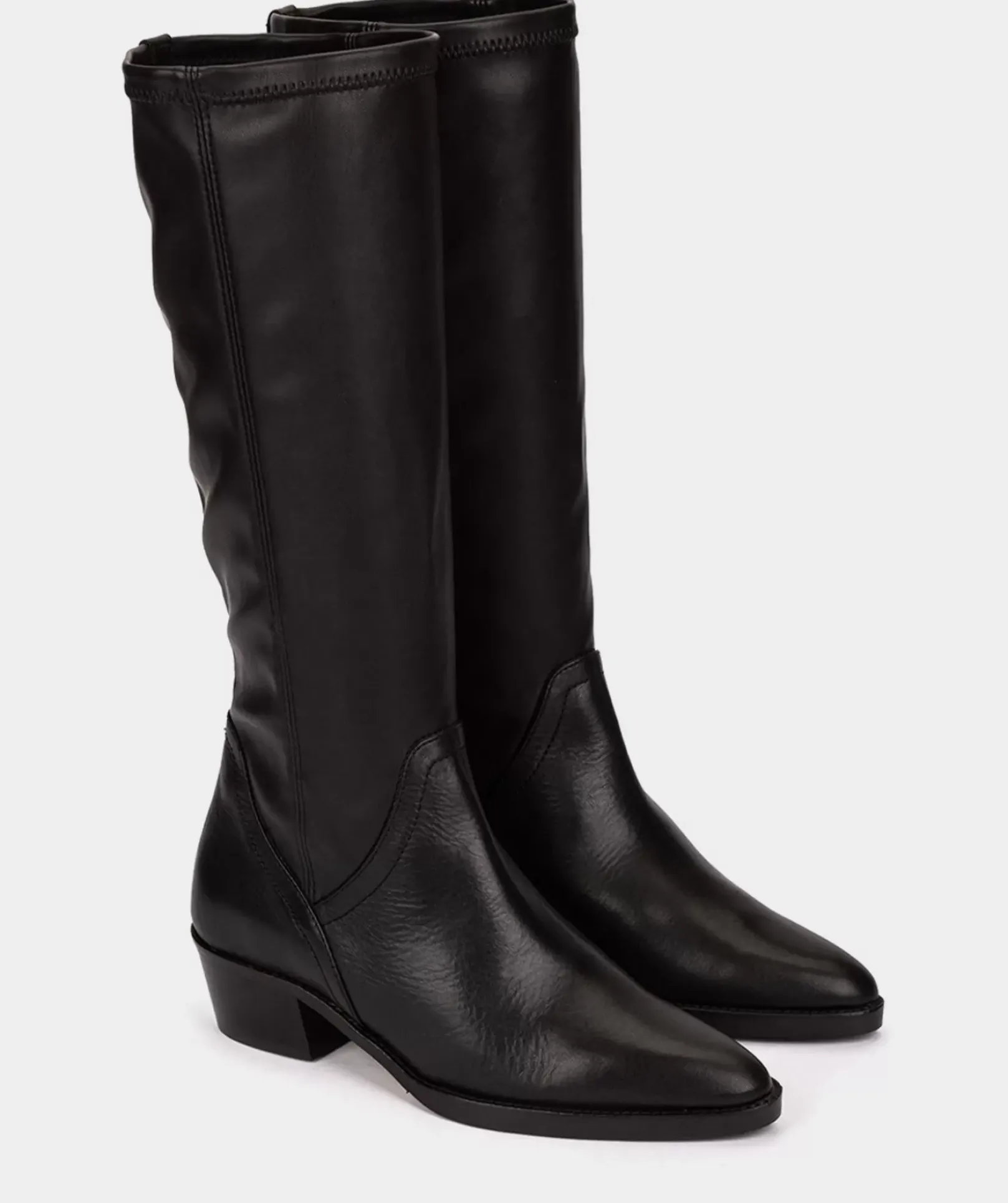 Chaussure Pedro Miralles Botte En Cuir Vegetalien De Couleur Noire Supreme Strech Negro