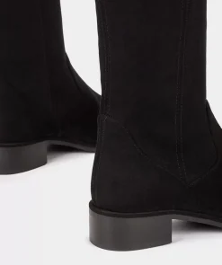 Chaussure Pedro Miralles Botte Haute En Cuir Vegetal Elastique Noir Ante Strech Negro