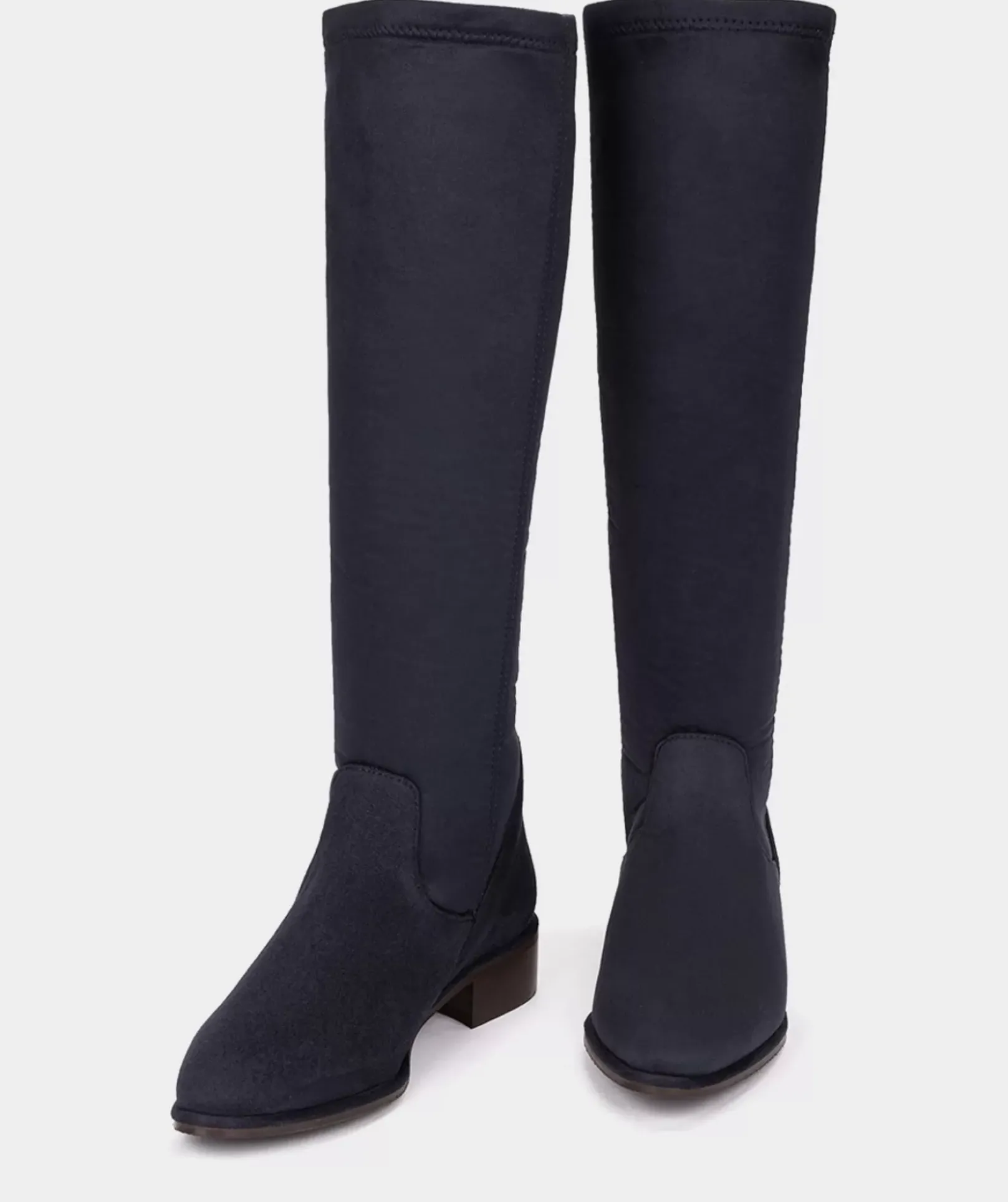 Chaussure Pedro Miralles Botte Haute En Cuir Vegetalien Elastique Bleu Marine Ante Strech Marino