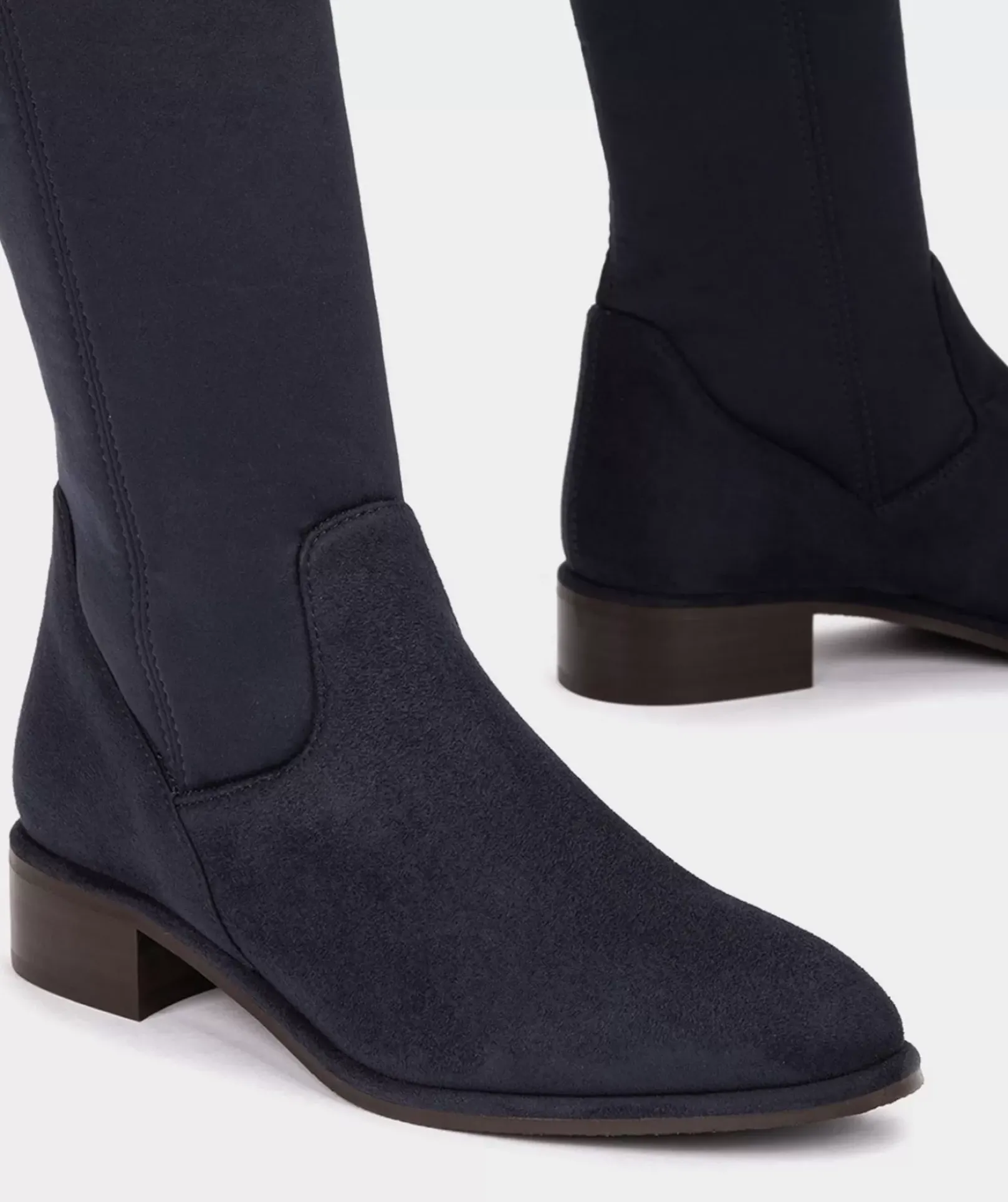 Chaussure Pedro Miralles Botte Haute En Cuir Vegetalien Elastique Bleu Marine Ante Strech Marino