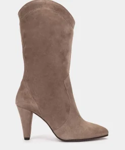 Chaussure Pedro Miralles Bottes A Talons Hauts En Cuir Suede Marron Velour Marmota