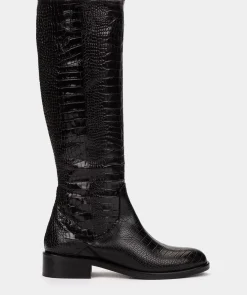 Chaussure Pedro Miralles Bottes Compensees En Cuir Gaufre De Couleur Noire Coco Negro