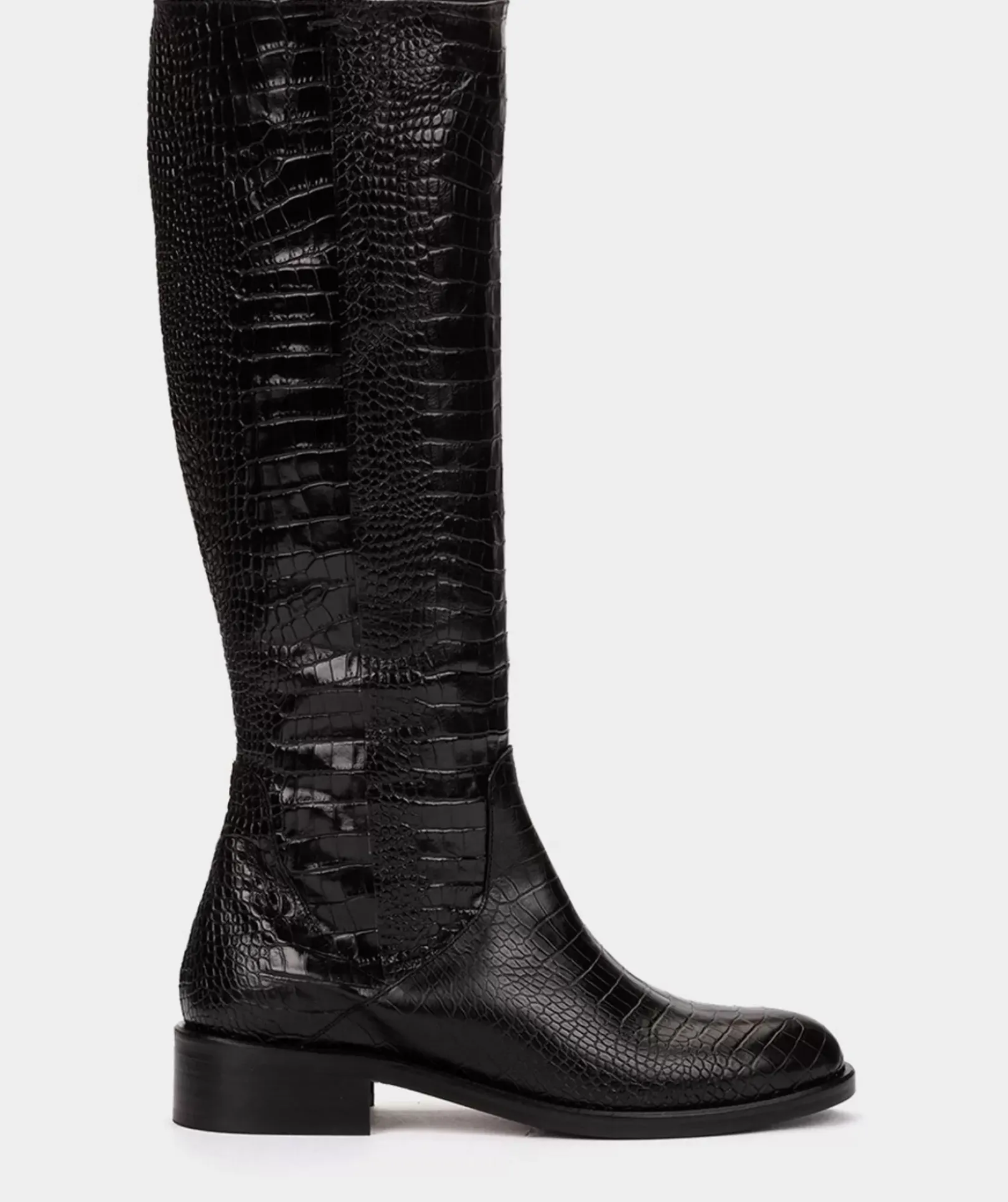 Chaussure Pedro Miralles Bottes Compensees En Cuir Gaufre De Couleur Noire Coco Negro