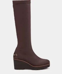 Chaussure Pedro Miralles Bottes Hautes En Tissu Elastique. Amstel Marron Oscuro