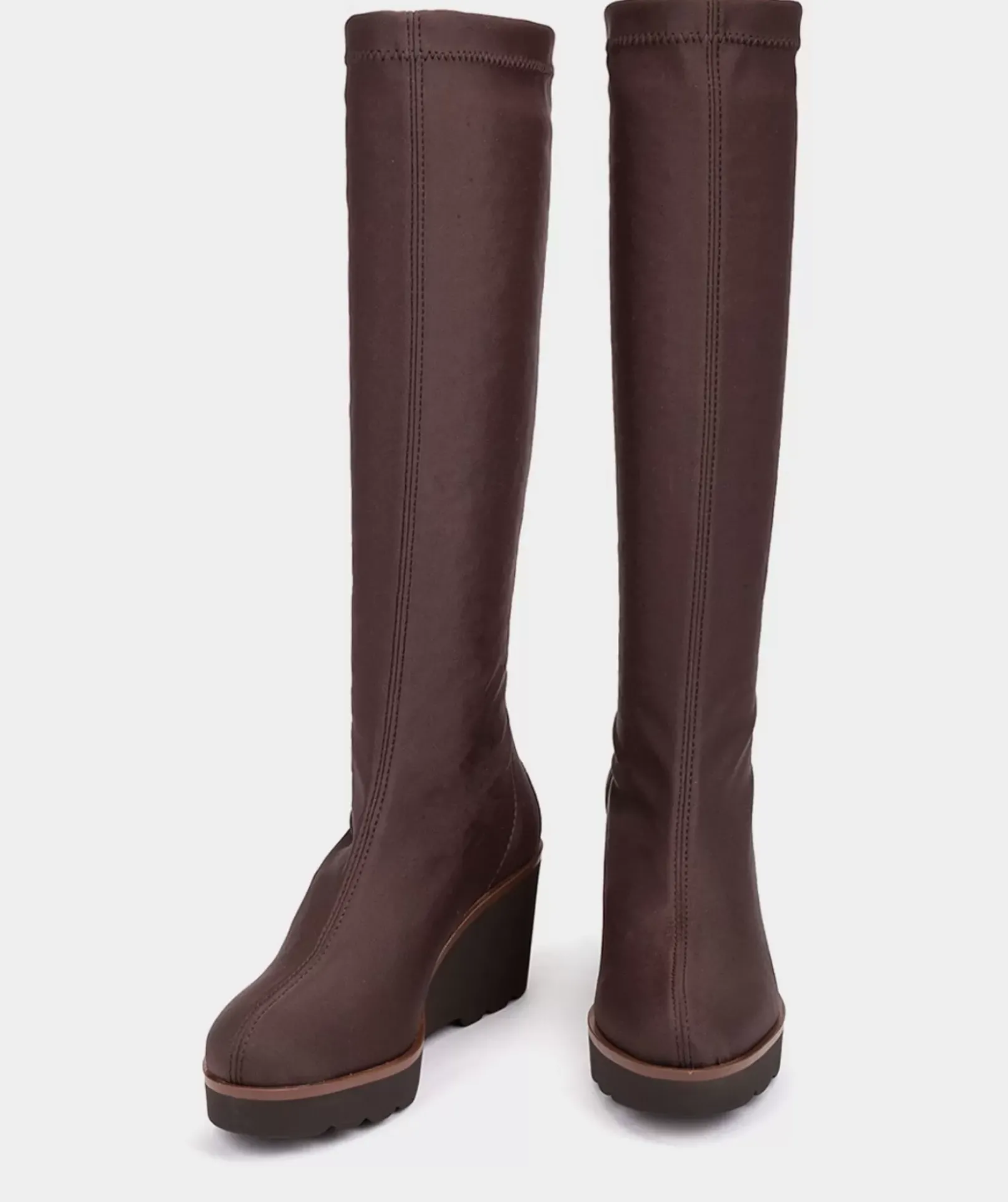 Chaussure Pedro Miralles Bottes Hautes En Tissu Elastique. Ante Strech Taupe