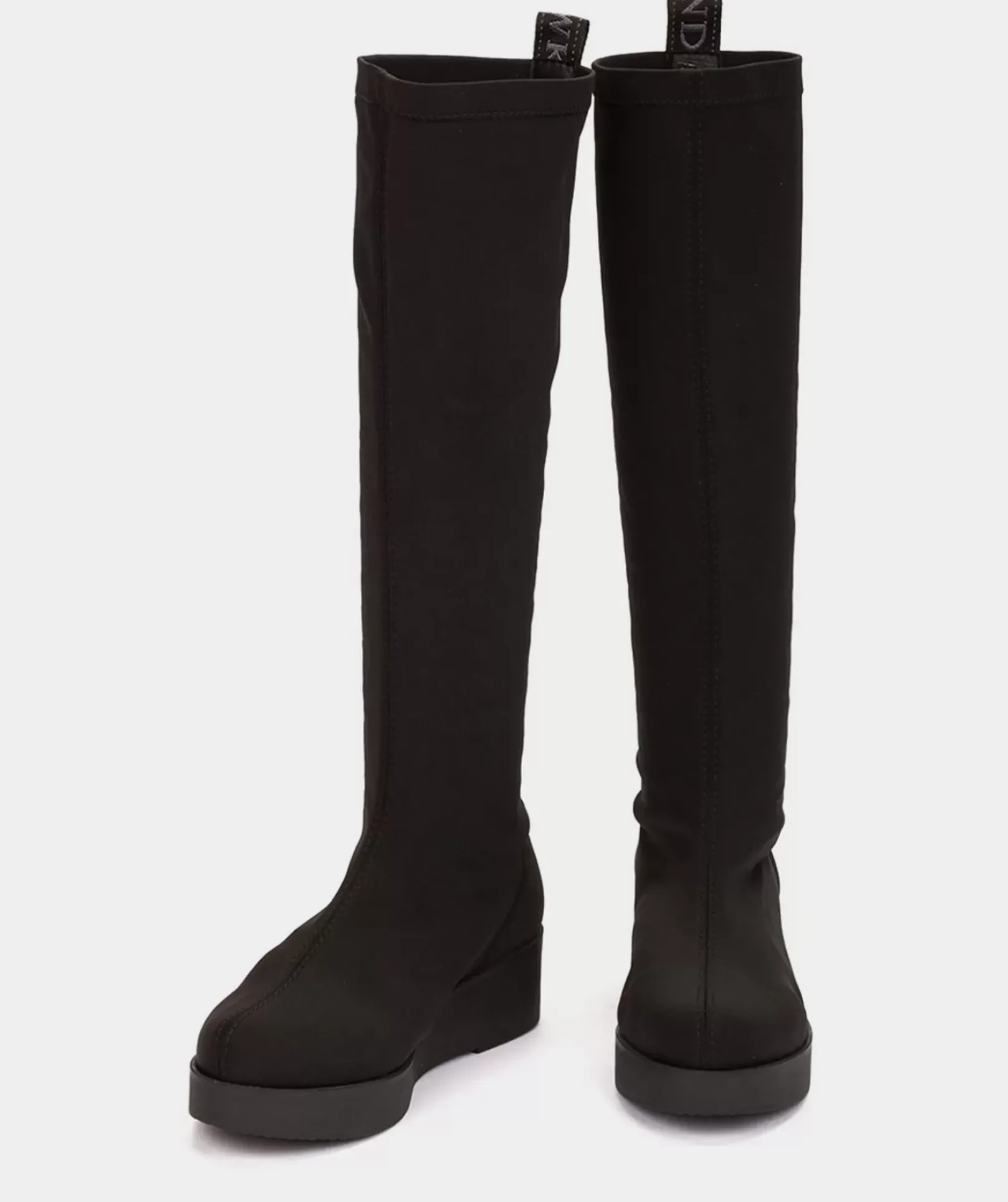 Chaussure Pedro Miralles Bottes Hautes En Tissu Extensible De Couleur Noire Amstel Negro