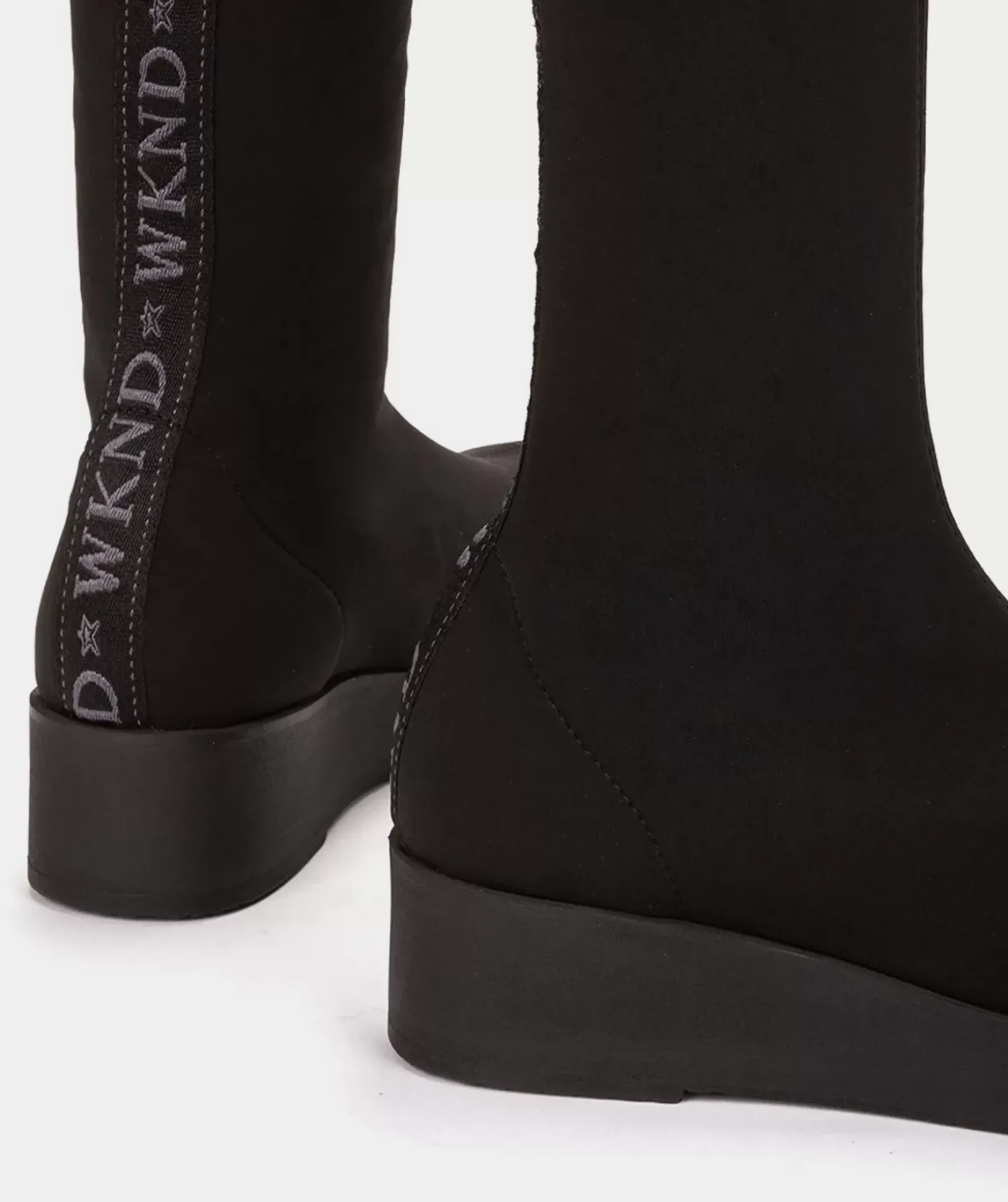 Chaussure Pedro Miralles Bottes Hautes En Tissu Extensible De Couleur Noire Amstel Negro