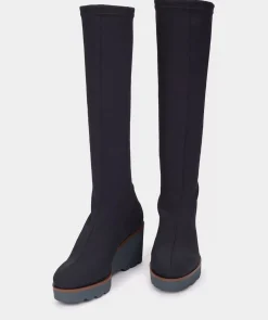 Chaussure Pedro Miralles Bottes Hautes En Tissu Extensible Bleu Marine Amstel Pacifico