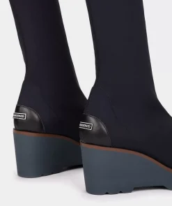 Chaussure Pedro Miralles Bottes Hautes En Tissu Extensible Bleu Marine Amstel Pacifico