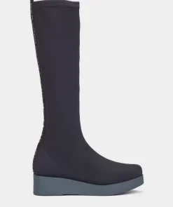 Chaussure Pedro Miralles Bottes Hautes En Tissu Extensible De Couleur Bleu Marine Amstel Pacifico