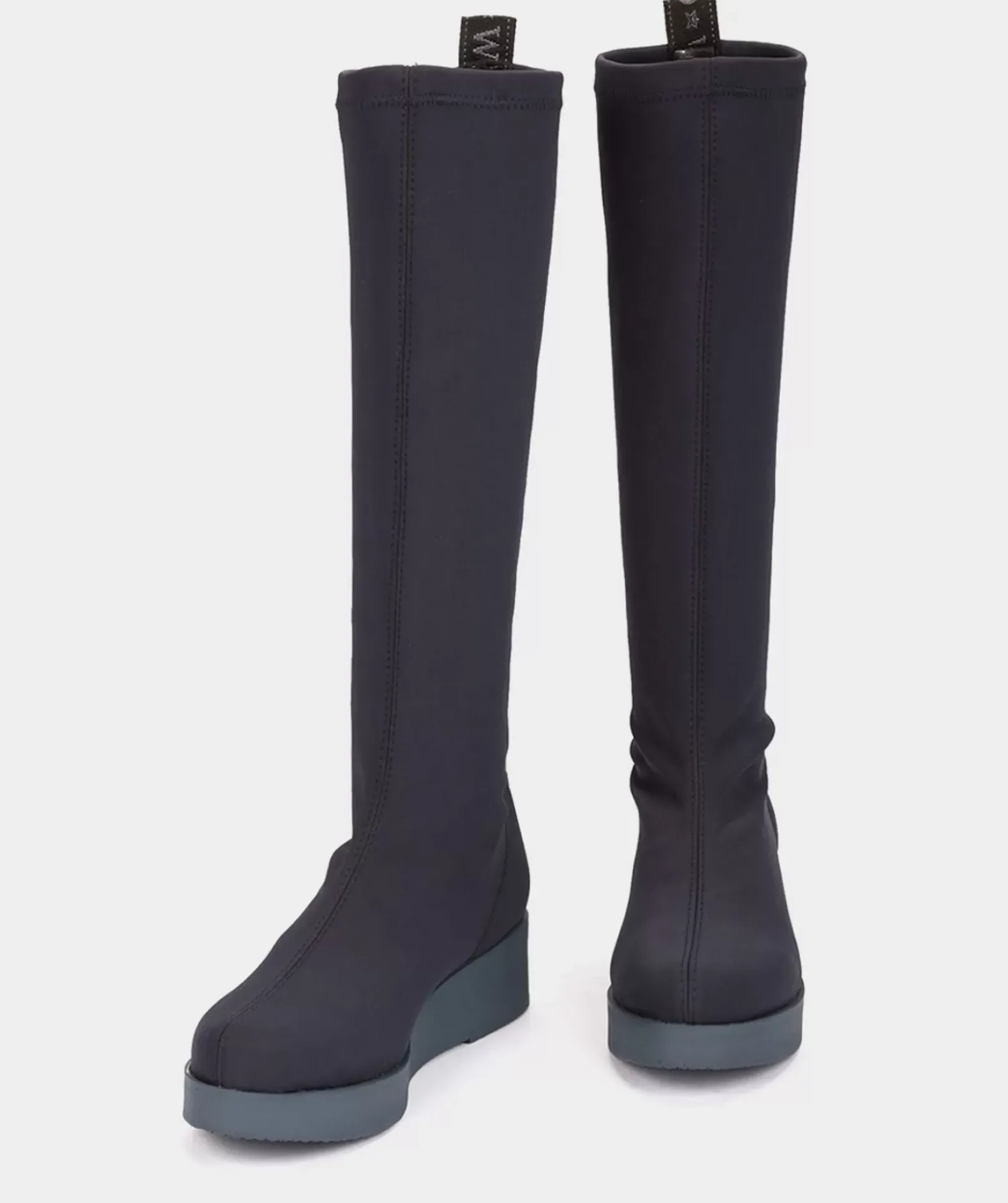 Chaussure Pedro Miralles Bottes Hautes En Tissu Extensible De Couleur Bleu Marine Amstel Pacifico