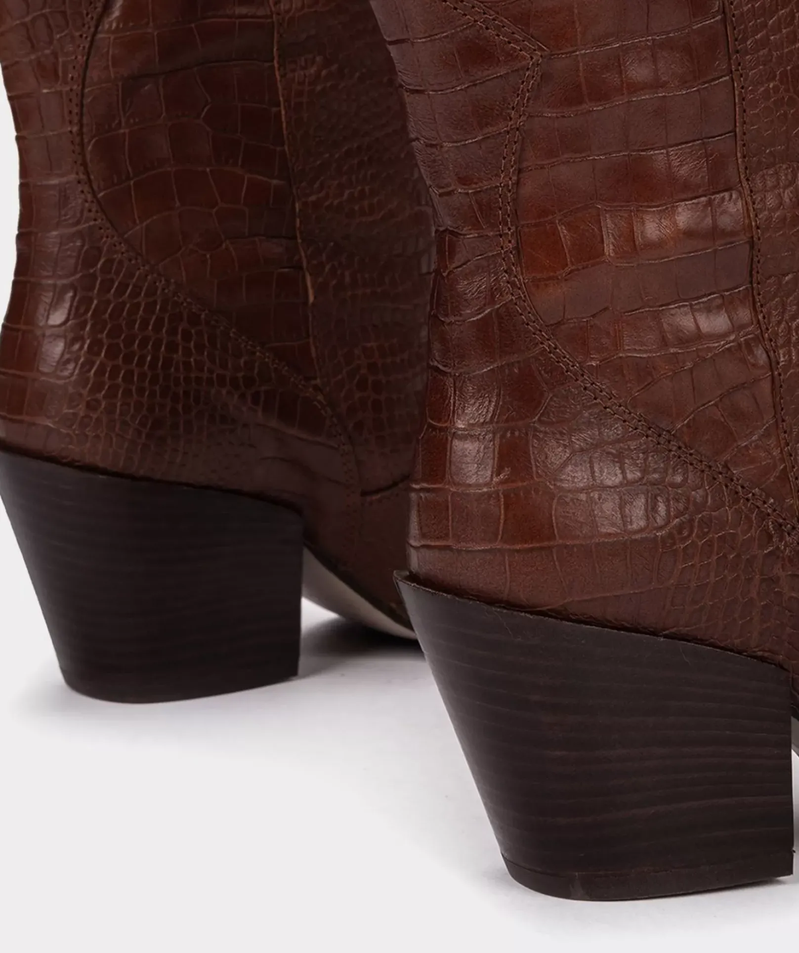 Chaussure Pedro Miralles Bottes Mi-Mollets En Cuir Gaufre De Couleur Camel Coco Camel