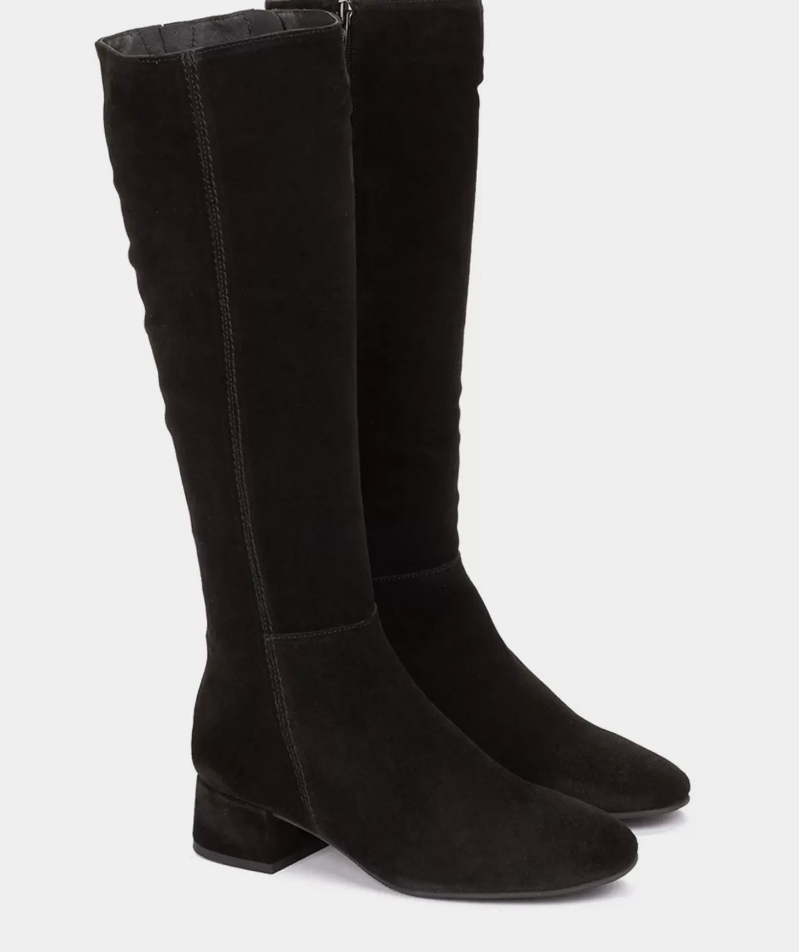 Chaussure Pedro Miralles Bottes Montantes En Croute De Cuir De Couleur Noire Velour Negro