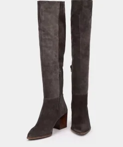 Chaussure Pedro Miralles Bottes Montantes En Croute De Cuir Velour Navy