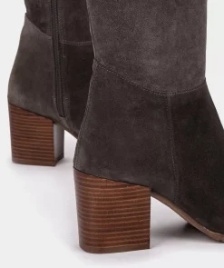 Chaussure Pedro Miralles Bottes Montantes En Croute De Cuir Velour Navy
