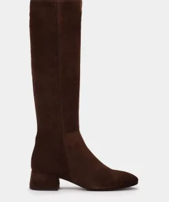 Chaussure Pedro Miralles Bottes Montantes En Croute De Cuir De Couleur Marron Velour Pompei