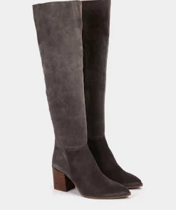 Chaussure Pedro Miralles Bottes Montantes En Croute De Cuir Velour Iman