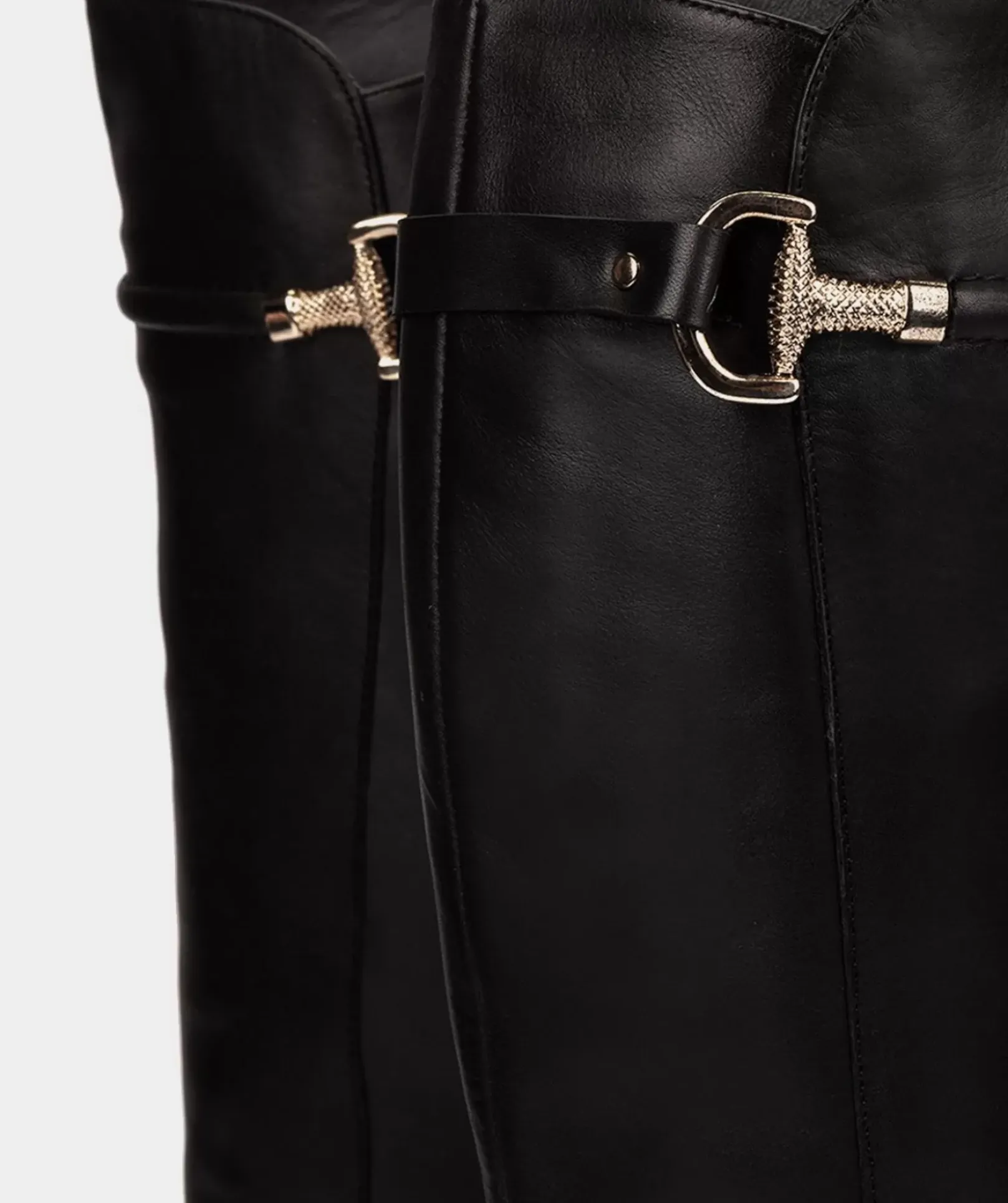 Chaussure Pedro Miralles Bottes Montantes En Cuir Noir, Inspirees Des Bottes D'Equitation Classiques. Seta Negro